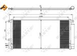 Nrf 350067 - Oe 95321793 Condensatore Aria Condizionata Con Essiccatore Per Trax, Mokka X (J13)