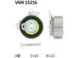 Skf Vkm 15216 Tendicinghia, Cinghia Dentata Oe 24426500 Compatibile Con Astra, Lacetti, Nubira, Astra F, Astra G, Astra H, Combo, Corsa B, Corsa C, Meriva, Signum, Tigra, Vectra, Zafira