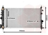 Van Wezel 37002473 - Oe 1300290 Radiatore, Raffreddamento Motore Per Malibu (V300), Insignia A (G09)