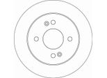 Trw DF6949 - Oe 58411 B4300 Disco Freno Per I10 (Ba, Ia), I10 (AC3, AI3)