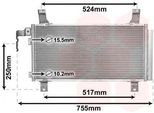 Van Wezel 27005157 - Oe GJ6A 61 480A Condensatore Aria Condizionata Con Essiccatore Per 6 (G)