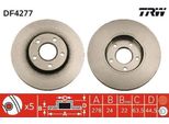 Trw DF4277 - Disco Freno Oe 4457985 Per Tourneo Connect, Transit Connect