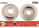 Trw DF4937 - Oe 58411 3L000 Disco Freno Per Grandeur (Tg), Opirus (Gh)