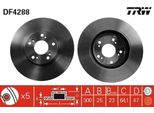 Trw DF4288 - Disco Freno Oe 45251 S6M A10 Per Civic Vii