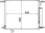 Mahle Ac 707 000S - Oe 94838818 Condensatore Aria Condizionata Con Essiccatore Per Aveo (T250, T255)