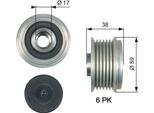 Gates OAP7177 - Puleggia Alternatore Oe 373222F001 Per Santa Fe Iv (Tm), Santa Fe Ii (Cm), Santa Fe Iii (Dm), Tucson (Tl), Grand Santa Fe, Ix35, Kona (Os), Ceed (Jd), Ceed (Cd), Pro Ceed (Jd), Sorento Ii (Xm), Sorento Iii (Um), Sorento Iv (MQ4, MQ4A), Sportage (Sl), Sportage (Ql, Qle), Stonic (Yb)