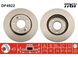 Trw DF4922 - Disco Freno Oe 51712 2H000 Per Elantra (Hd)