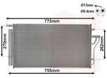 Van Wezel 82005279 - Oe 97606 2Y500 Condensatore Aria Condizionata Con Essiccatore Per Ix35, Carens Iv, Sportage (Sl)