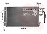 Condensatore Aria Condizionata Van Wezel + Essiccatore Per Hyundai I30 Kia Ceed Pro Ceed 1,4 - 2,0