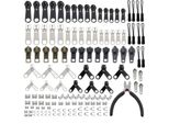 Inf Kit Di Riparazione Cerniere Da 144 Pezzi - Ripara Cerniere Su Borse E Giacche
