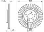 Bosch 0 986 479 534 - Disco Freno Oe 45251 S6M A10 Per Civic Vii