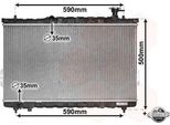 Van Wezel 82002109 Radiatore Radiatore Acqua Radiatore Motore Per Hyundai Santa FÉ I (Sm)