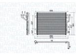 Magneti Marelli 350203976000 - Oe 97606 2H600 Condensatore Aria Condizionata Con Essiccatore Per I30 (Fd), Elantra (Hd), Pro Ceed (Ed), Ceed (Ed)