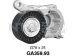 Snr GA359.93 Rullo Tenditore, Cinghia Trapezoidale Dentata Oe 575161 Compatibile Con Expert, 807, 607, 407, 406, 307, 206, Zeta, Phedra, Ulysse, Scudo, Xsara, Jumpy, Evasion, C8, C5, C4, C4Er