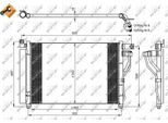 Nrf 35964 - Oe 976061E300 Condensatore Aria Condizionata Con Essiccatore Per Accent Iii (Mc)