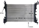 Mahle Cr 1121 000S - Radiatore Oe 1330T8, Raffreddamento Motore Per Nemo, Fiorino, Qubo, Bipper (Aa), Bipper Tepee