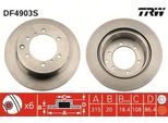 Trw DF4903S - Disco Freno Oe 52710 H1000 Per Terracan (Hp)