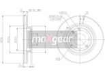Maxgear 19-2376MAX - Oe 517121G000 Disco Freno Per Accent Iii (Mc), Accent (Hc), I20 (Pb), I20 (Gb, Ib), Rio Ii (Jb)