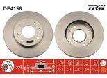 Trw DF4158 - Oe 51712 38100 Disco Freno Per Coupé (Rd), Lantra Ii (J-2), Sonata Iv (Ef)