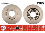 Trw DF6007 - Oe 51712 H1000 Disco Freno Per Terracan (Hp)
