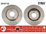 Trw DF4710 - Disco Freno Oe 51712 3D100 Per Elantra (Xd), Sonata Iv (Ef), Magentis