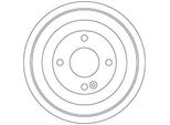 Trw DB4552 - Oe 58411 1R000 Tamburo Del Freno Per Accent Iv (Rb), I20 (Gb, Ib), Solaria (Hcr), Rio Iii (Ub)