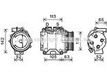 Prasco HDAK238 - Compressore Aria Condizionata Oe 38810RBA006 Per Accord Vii