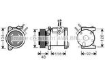 Prasco CRAK102 - Compressore Aria Condizionata Oe 5005440AA Per Voyager Iv