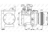 Nrf 32200G - Compressore Aria Condizionata Oe 977012C000 Per Coupé (Gk), Elantra (Xd), Matrix (Fc), Santa Fe I (Sm), Tiburon