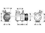 Prasco HYK161 - Compressore Aria Condizionata Oe 977012C100 Per Coupé (Gk), Elantra (Xd), Matrix (Fc), Tiburon, Tucson (Jm), Sportage (Je, Km)