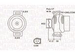 Magneti Marelli 063732108010 - Alternatore Per Vito (W639), Viano (W639), Sprinter (W906), Classe R (W251), Classe Glk (X204), Classe G (W463), Classe E (S212), Classe E (A207), Classe E (W212), Classe E (W211), Clk (A209), Clk (C209), Classe C (S204), Classe C (S203), Classe C (W204), Classe C (W203), Classe A (W176), Classe A (W169)