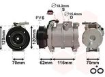 Van Wezel 0700K109 - Compressore Aria Condizionata Oe 5005421AA Per Voyager Iv