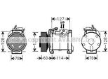 Prasco CRK112 - Compressore Aria Condizionata Oe 5005420AA Per Voyager Iv