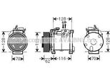 Prasco CRAK109 - Compressore Aria Condizionata Oe 5005421AA Per Voyager Iv