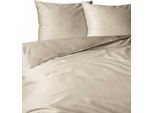 Detexpol Satin Biancheria Da Letto 160X200 Beige Chiaro Con Finiture Mako Satin 62