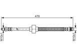 Bosch 1 987 476 868 - Oe 4806 A8 Bremsschlauch FüR Berlingo, C2 (Jm), C2 Enterprise (Jg), C3 I (Fc, Fn), C3 Pluriel (Hb), Xsara, Zx (N2), 1007 (Km), Partner (5, G)
