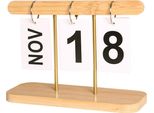 Inf Ornamento In Legno Minimalista Moderno - Calendario Perpetuo Giallo