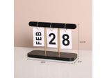Inf Ornamento In Legno Minimalista Moderno - Calendario Perpetuo Nero