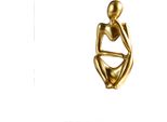 Inf Statua Di Pensatore Astratto - Accessorio Decorativo In Resina Oro