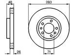 Bosch 0 986 478 125 - Disco Freno Oe 4246 F4 Per Berlingo, Combo (K9), 605 (6B), Partner (K9), Rifter