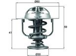 Mahle Tx 177 82D - Termostato Liquido Di Raffreddamento Oe 255003C100 Per Sonata V (Nf), Ix55, Grandeur (Tg), Genesis, Genesis (Bh), Sorento I (Jc), Opirus (Gh), Hilux, 4 Runner