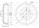 Valeo 237000 - Oe 4247 24 Tamburo Del Freno Per Zx (N2), Xsara, Berlingo, Partner (5, G), Partner, 406, 405 Ii, 306