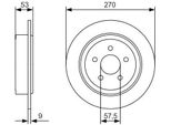 Bosch 0 986 479 A79 - Oe 04764 934AA Disco Freno Per Pt Cruiser (Pt), Sebring (J), Sebring (F), Stratus (J)