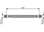 Bosch 1 987 476 947 - Oe 4806 67 Bremsschlauch FüR C8 (Ea, Eb), Jumpy (U6U), Jumpy (B), Scudo, Ulysse, 806 (221), 806 Van (Af), 807 (Eb), Expert (224), Expert (222), Expert (223)