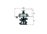Mahle Tx 7 83D - Oe 90048 33020 Termostato Acqua Di Raffreddamento Per Rio (Dc), Demio (Dw), 323 (Ba)