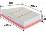 Valeo 585451 - Filtro Aria Oe BJ329601AA Per Discovery Sport (L550), Range Rover Evoque (L538)