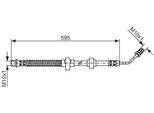 Bosch 1 987 476 374 - Tubo Flessibile Del Freno Oe 4806 E8 Per C5 Iii (Rd), C5 Iii (Rw), C6 (Td), 407, 407 Sw (6D, 6E), 508 (8D), 508 (8E)