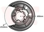 Van Wezel 1651373 - Oe 77364017 Piastra Di Ancoraggio, Asse Posteriore Sinistro Per Jumper, Ducato, Boxer