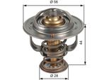 Gates TH48982G1 - Termostato Acqua Di Raffreddamento Oe 16081673 Per C4 Aircross, Pick-Up, 4008