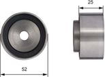 Gates T42005 - Oe 0K93812730 Puleggia Folle, Cinghia Di Distribuzione Per Carens I (Fc), Carens Ii (Fj), Cerato (Fb), Rio (Dc), 323 (Ba), 323 (Bj), MX-5 I (Na), MX-5 Ii (Nb), Xedos 6 (Ca)